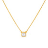 Asscher Diamond Bezel Pendant