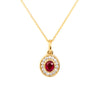 James Ruby Bezel and Diamond Pendant