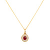 Tucker James Designs James Ruby Bezel and Diamond Pendant