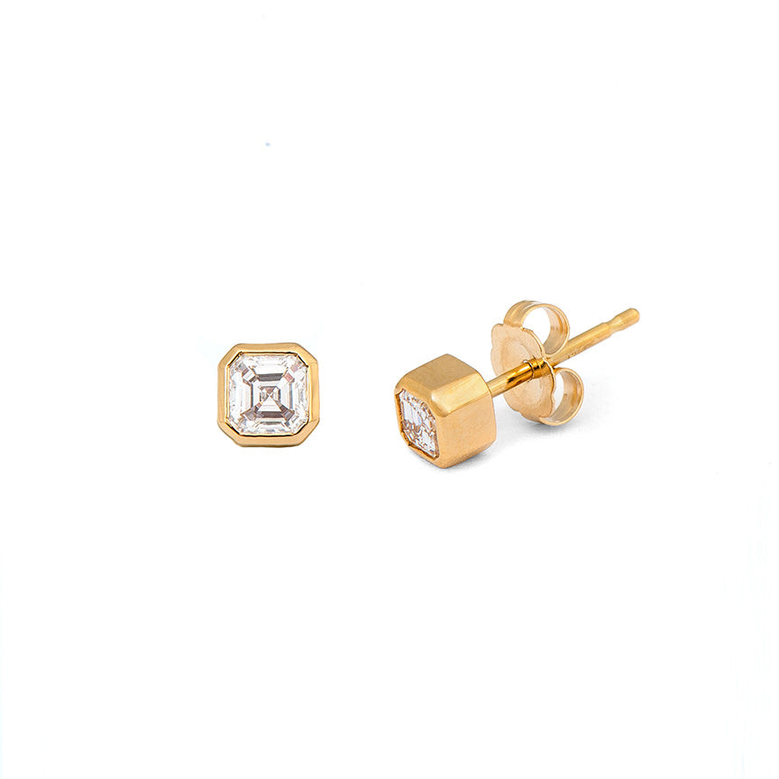 Tucker James Designs Asscher Diamond Earring